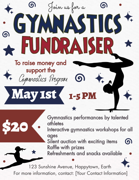 Gymnastics Fundraiser Flyer Template PosterMyWall