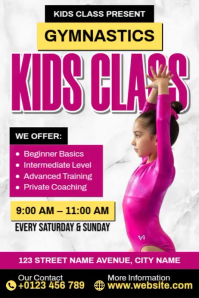 Gymnastics Kids Class Poster template