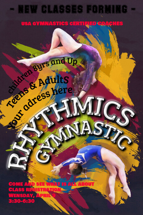 Gymnastics Poster Template Cartaz