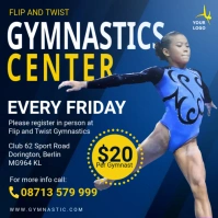 Gymnasts center advertisement social media po Instagram Post template