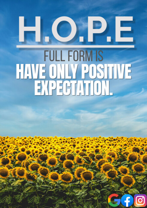 H.O.P.E QUOTE TEMPLATE | PosterMyWall