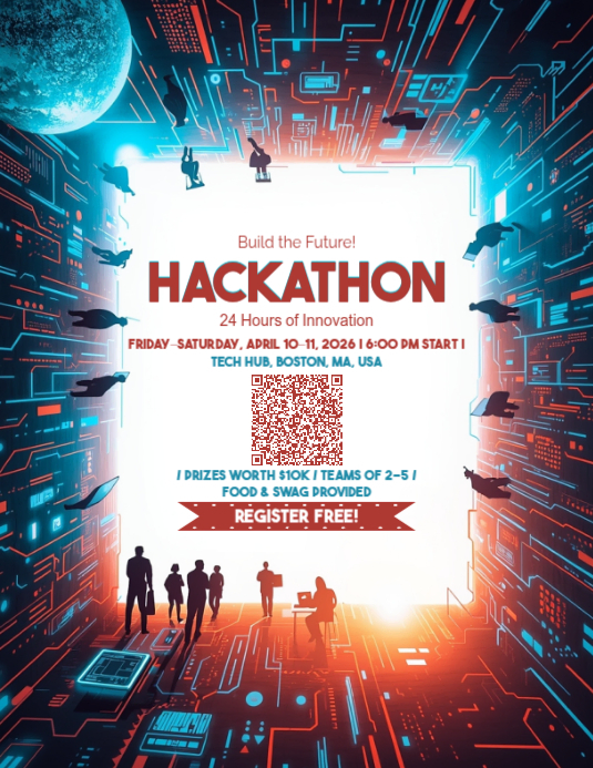 Purple Hackathon Event Flyers Template | PosterMyWall