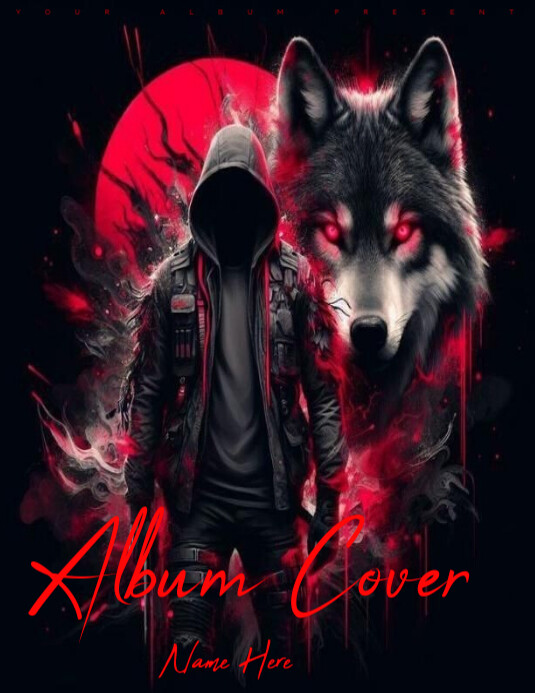 Hacker album cover Flyer (US Letter) template