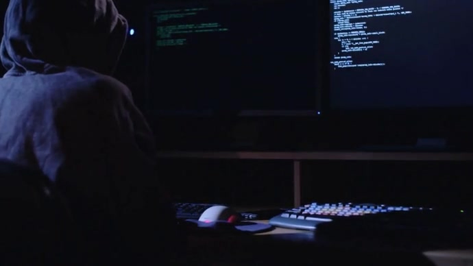 Modèle Hacker Trying To Hack Program Video | PosterMyWall
