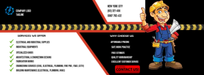 Black Engineering and Maintenance Services Facebook-coverfoto Template
