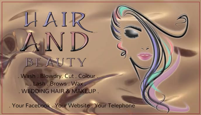 Hair & Beauty Salon Business Card template