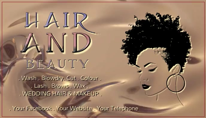 Hair & Beauty Salon Business Card template