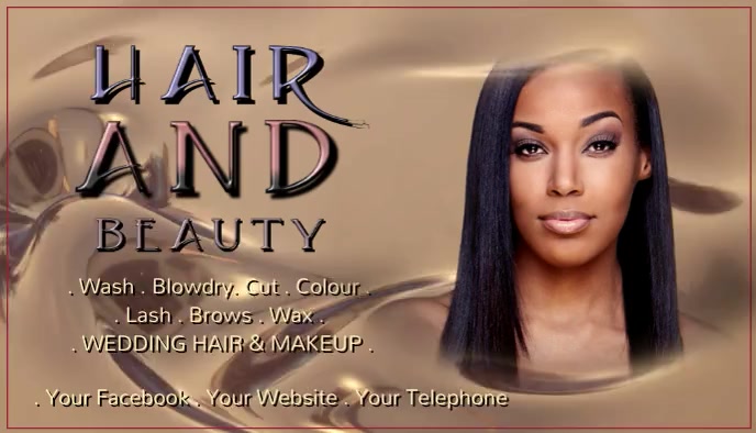 Hair & Beauty Salon Business Card template