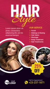 Hair and Beauty Salon Banner Ad Instagram Story template