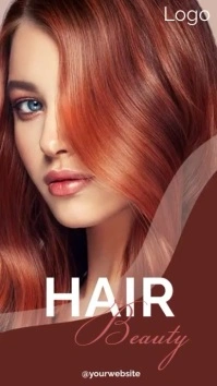 Hair Beauty Salon Ekran reklamowy (9:16) template
