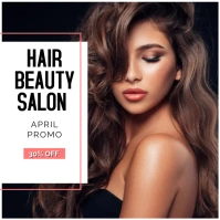 Hair Beauty Salon Instagram Post Square (1:1) template