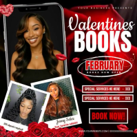 Hair appointment booking flyer Instagram-opslag template