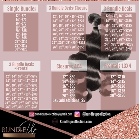 640 Bundle Hair Customizable Design Templates Postermywall