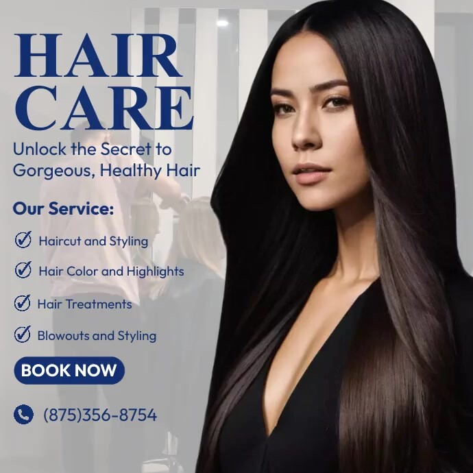 Hair Care Ads Instagram Post template