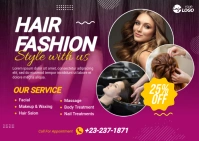 Hair Care Center Ad Template Postcard