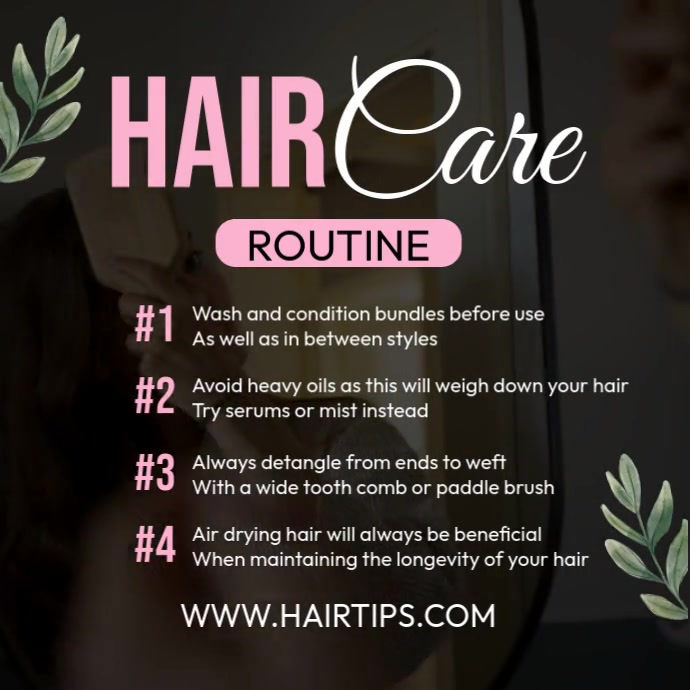 Hair Care Routine Template | PosterMyWall