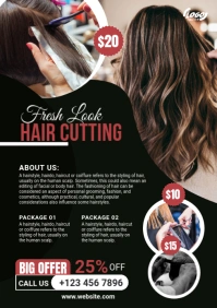 Hair Cutting Flyer A2 template