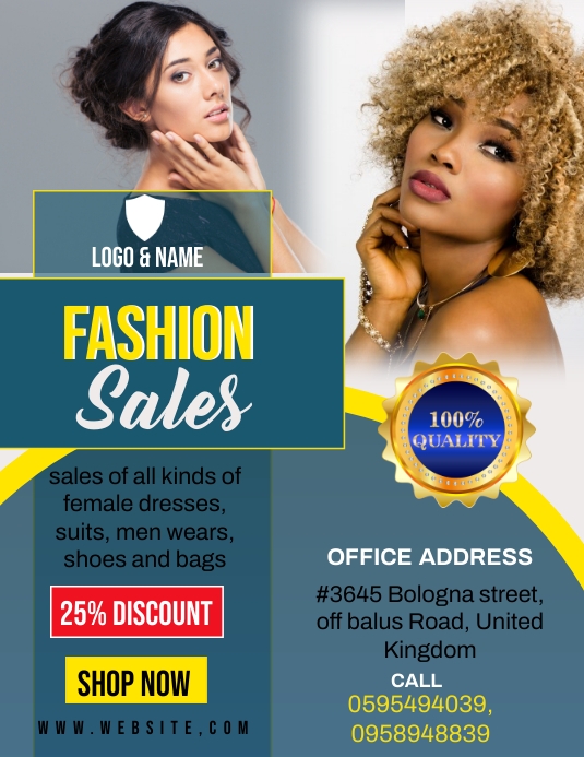 Hair Flyer (US Letter) template