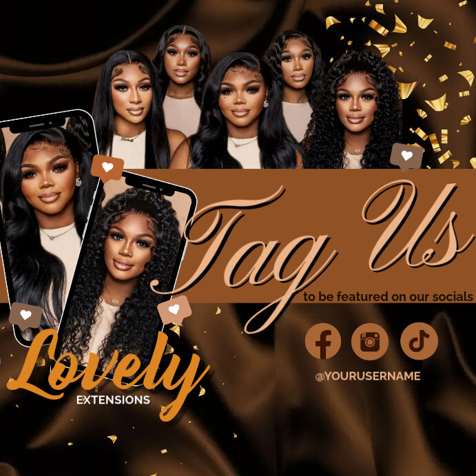 Hair Extensions Company Template PosterMyWall
