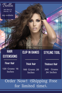 300 Hair Extensions Customizable Design Templates