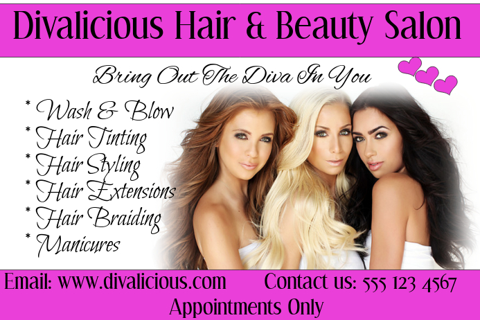 Hair Extensions Flyer Affiche template