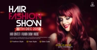 Hair Fashion Show Facebook Event Cover Facebook-gebeurtenisomslag template