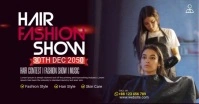 Hair Fashion Show Facebook Event Cover Facebook-evenementomslag template