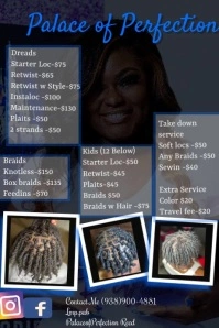 Hair flyer Poster template