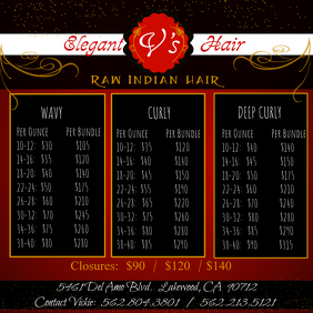 Customizable Design Templates For Hair Extension Wig Instagram