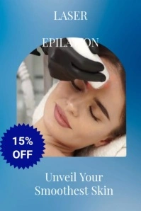 Hair removal service poster teamplete Plakkaat template