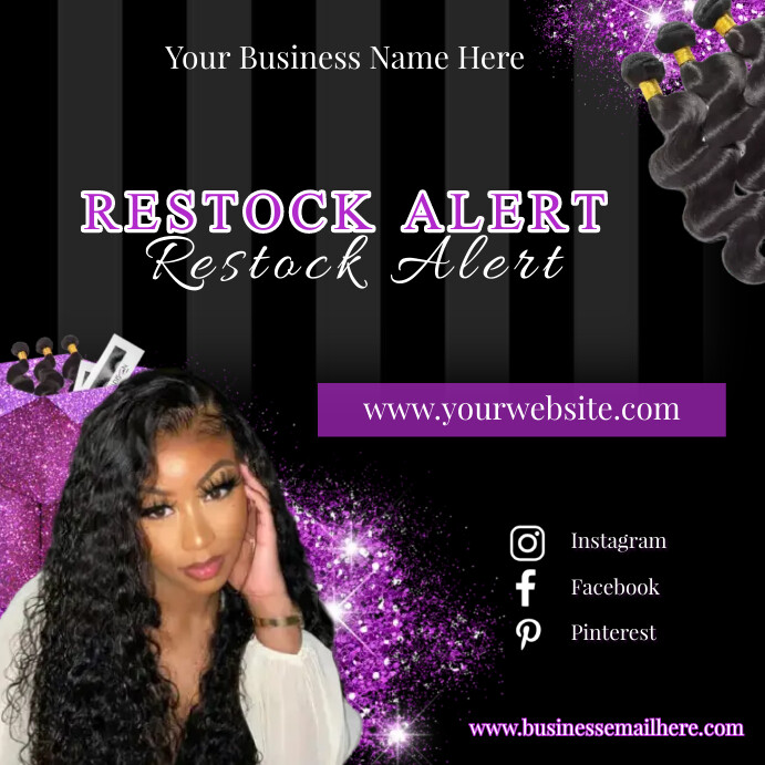 Restock Design Copy of hair restock dropshipping wholesale flyer | PosterMyWall