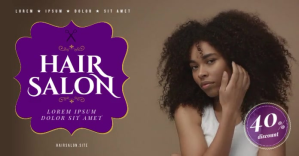 HAIR SALON BANNER Gambar Bersama Facebook template