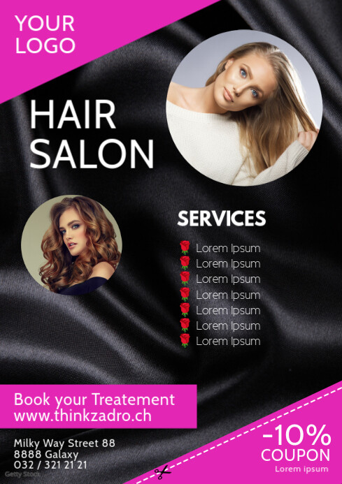 Hair Salon Beauty Studio  Flyer Poster Advert Template  Hair Salon Beauty Studio  Flyer Poster Advert Template
