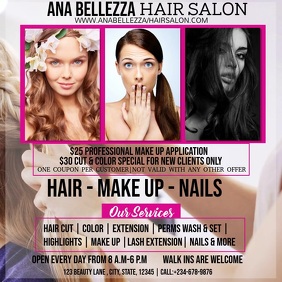 hair salon Square (1:1) template