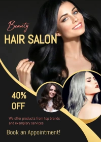 Hair Salon A6 template