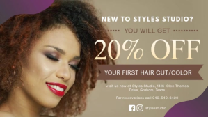 Hair Salon Discount Offer Banner