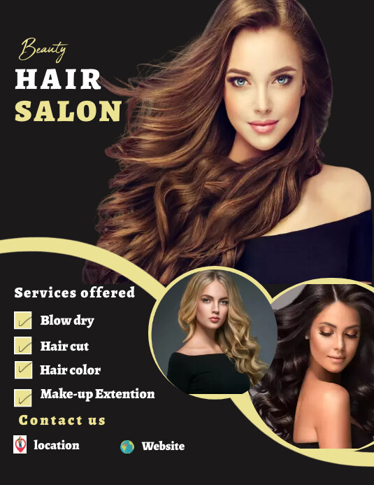 Hair salon flyer Template | PosterMyWall