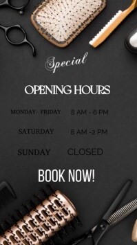 Salon Operating Hours Example Opening Hours Instagram Story Template | PosterMyWall