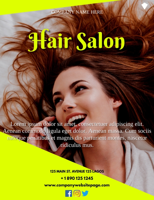 Hair salon poster Template PosterMyWall