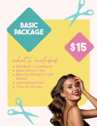 Rosso Hair Salon Pricing Volantino Template - Page 2