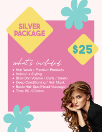 Rosso Hair Salon Pricing Volantino Template - Page 3