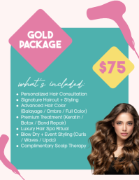 Rosso Hair Salon Pricing Volantino Template - Page 4