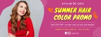 Hair Salon Summer Promo Banner Facebook Cover Photo template