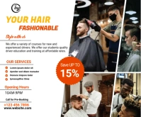 Hair Salon Template Mellemstort rektangel
