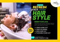 Hair Salon Template Kartu Pos