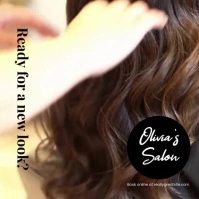 hair salon video Square (1:1) template
