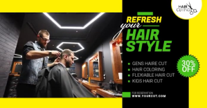 Hair Salon Video Template Facebook 共享图片