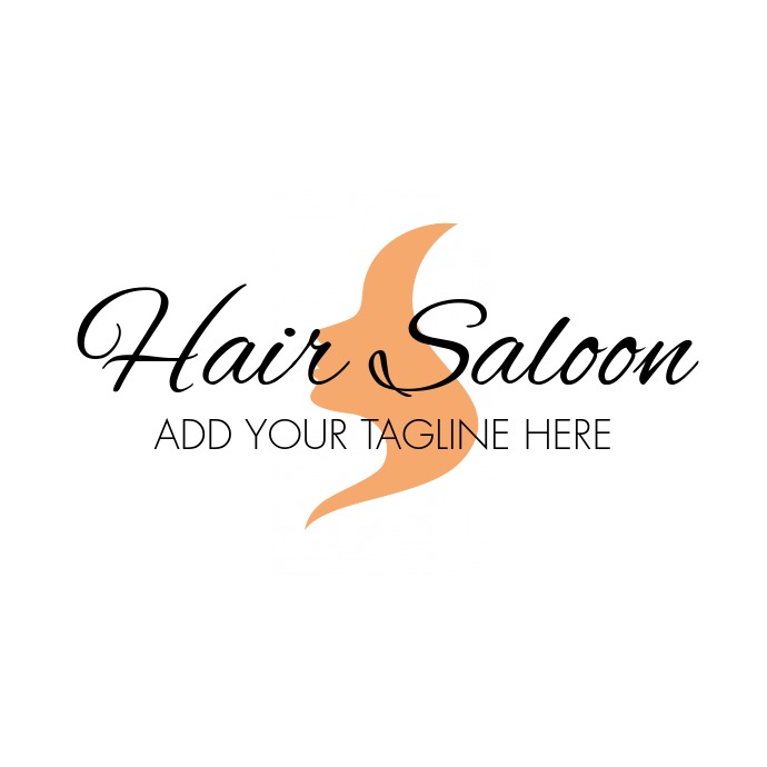 Hair saloon hair stylist logo template design โลโก้