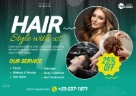 Hair Style Center Ad Template Postcard
