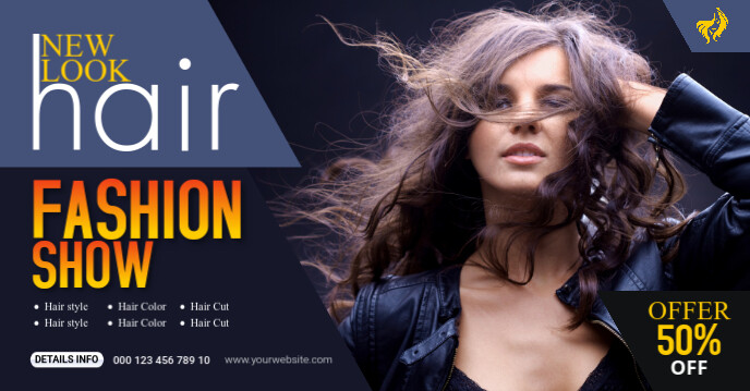 Hair Style Facebook Group Cover Photo template